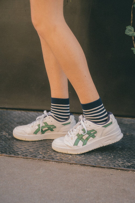 Navy Blue White Stripes