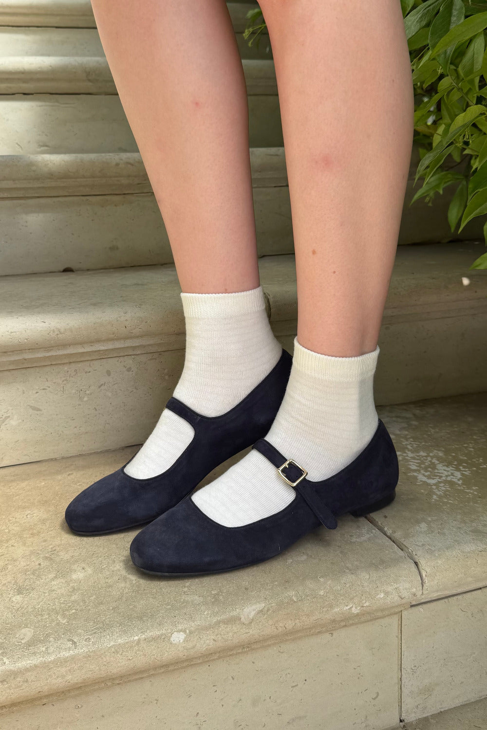 Striped Socks | Light Pink White Stripes
