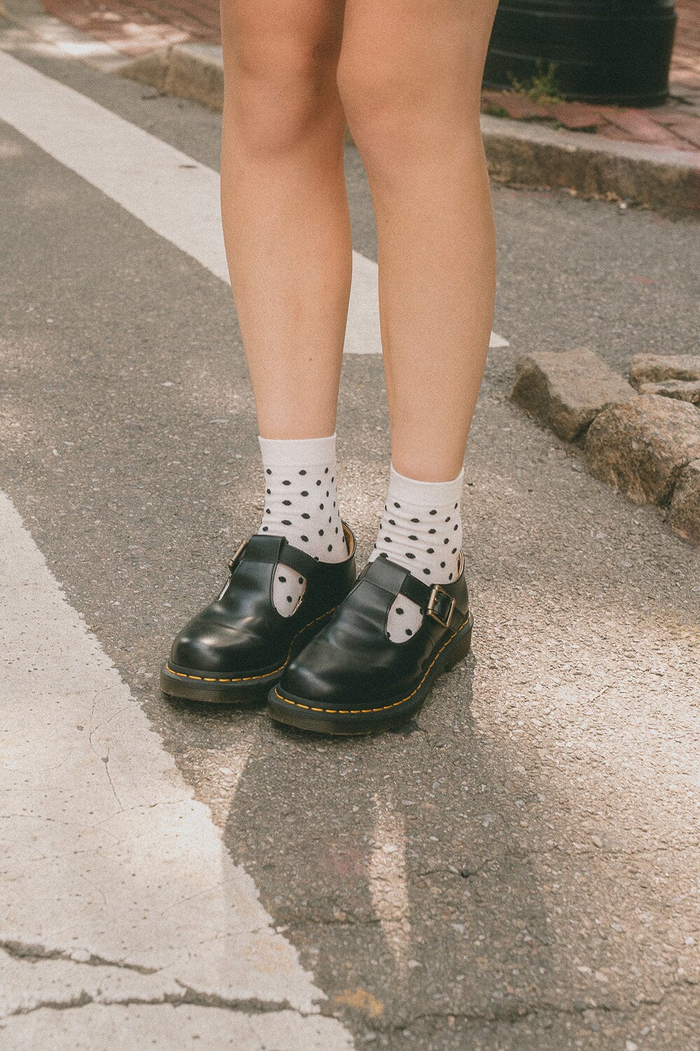 White Black Polka Dots