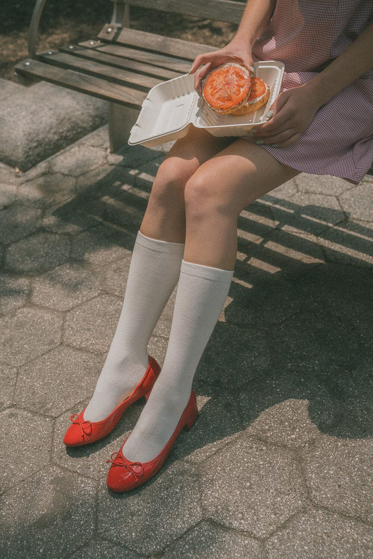 White Knee Socks | White