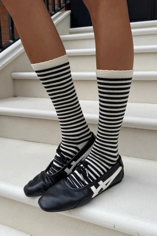 Black with White Stripes