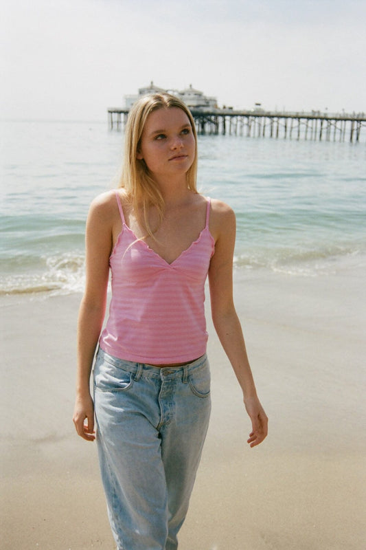 Bubblegum Pink Stripes / XS/S