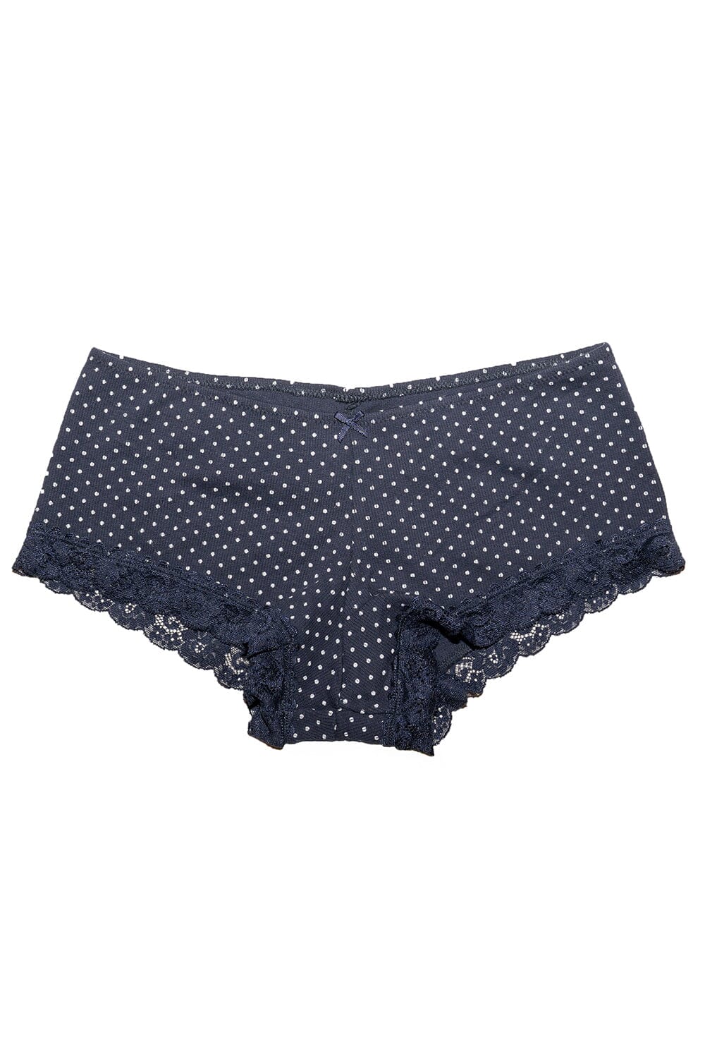 Navy With White Polka Dots / XS/S