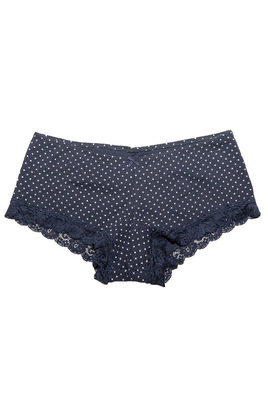 Navy With White Polka Dots / XS/S