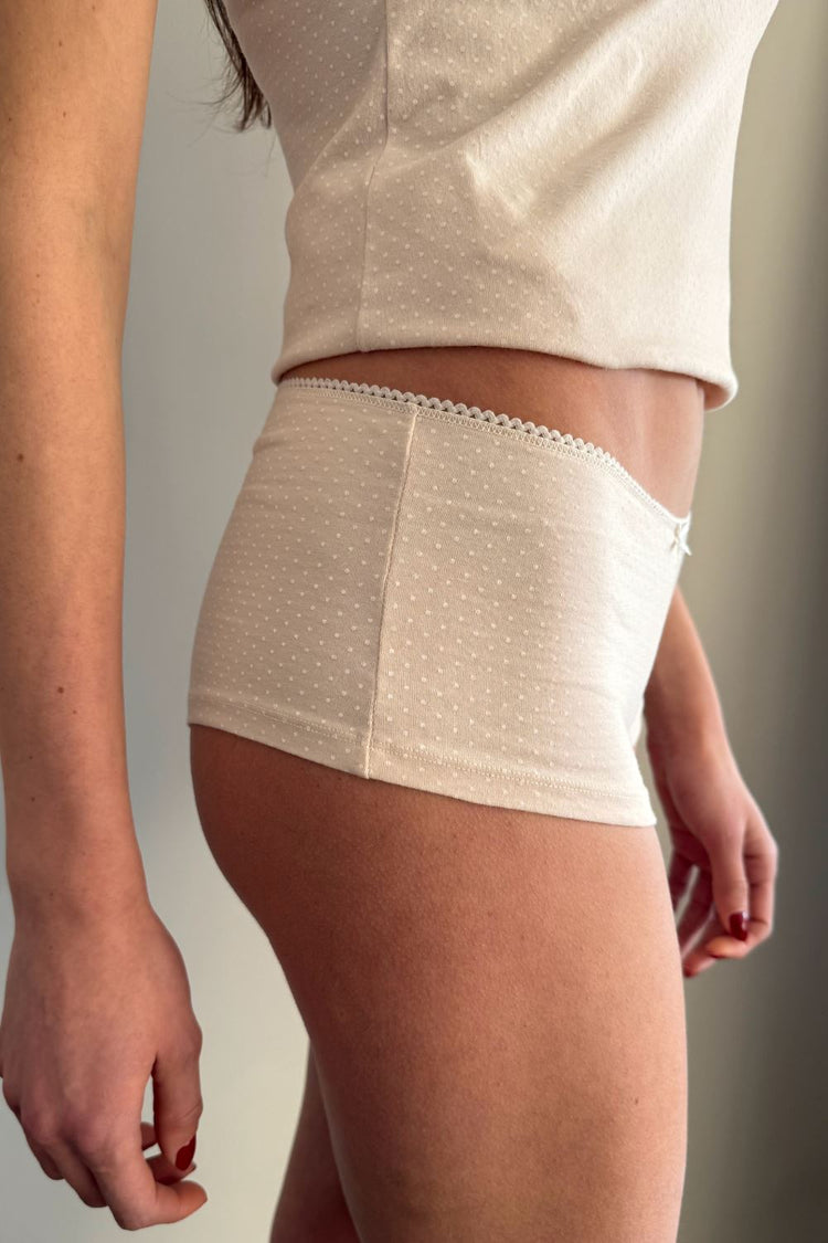 Polka Dots Hipster Underwear | Pale Pink White Polka Dots / XS/S