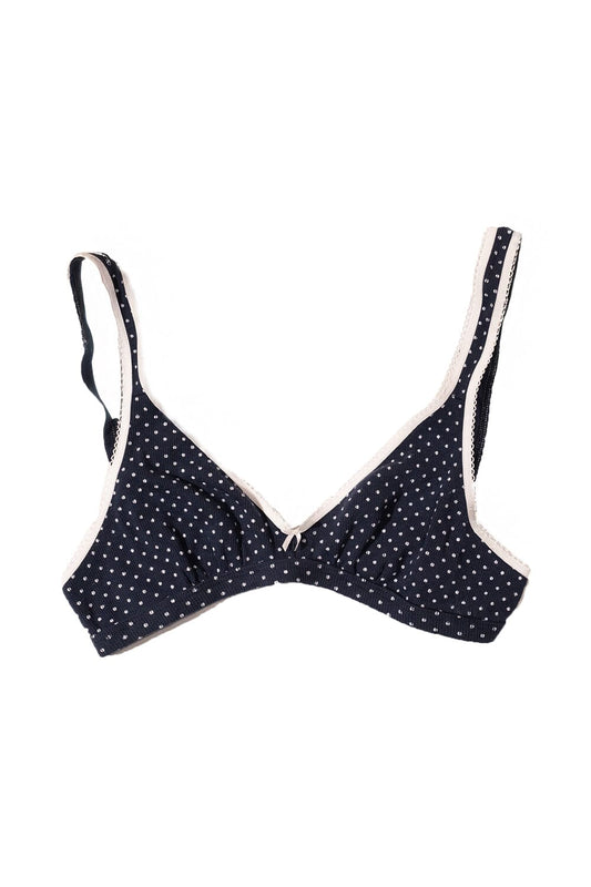 Navy with White Polka Dots / XS/S