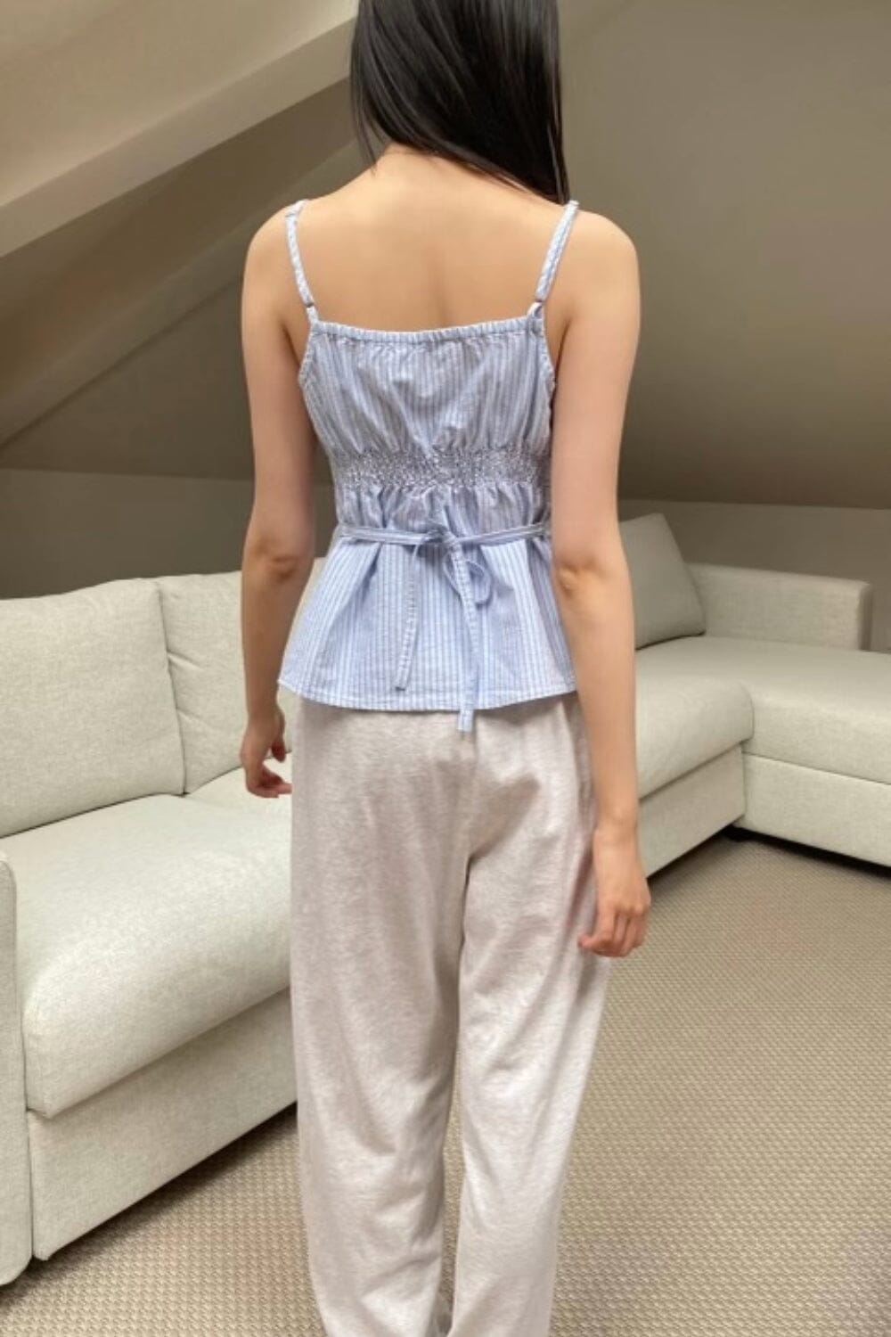Light Blue Vertical Stripes / XS/S