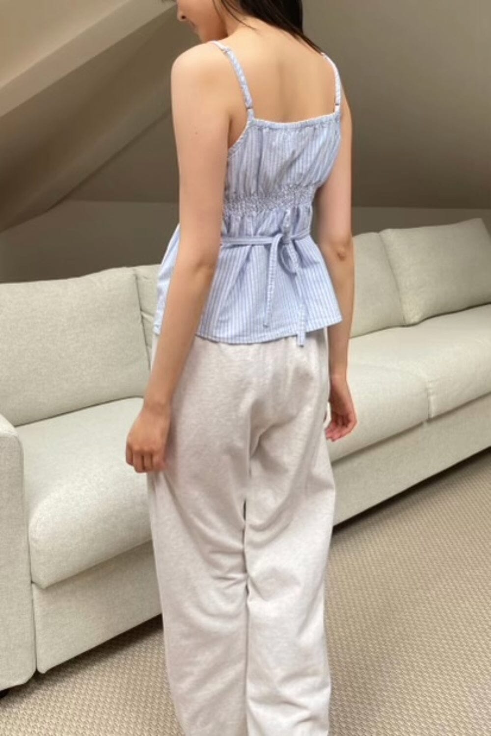 Light Blue Vertical Stripes / XS/S