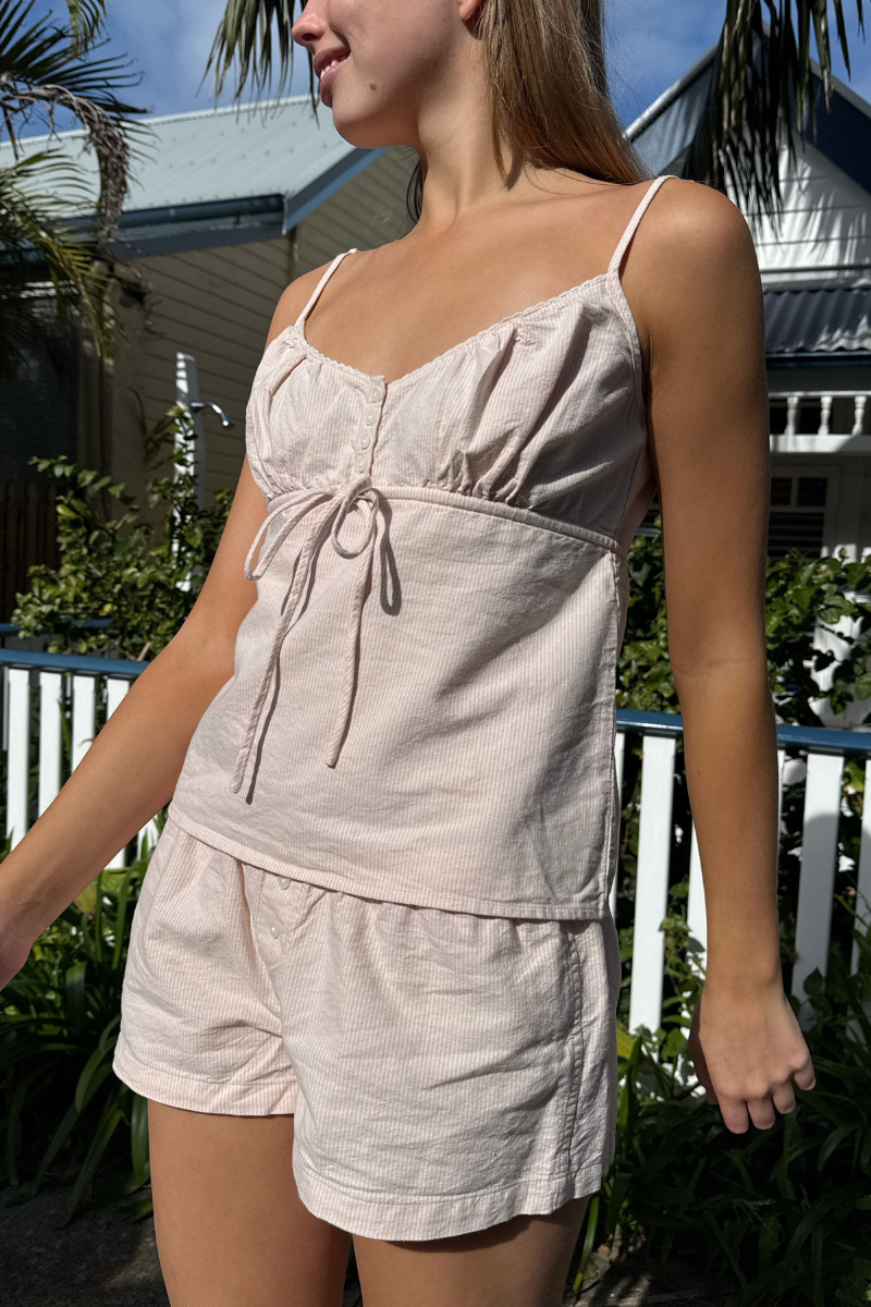 White Light Pink Striped / XS/S