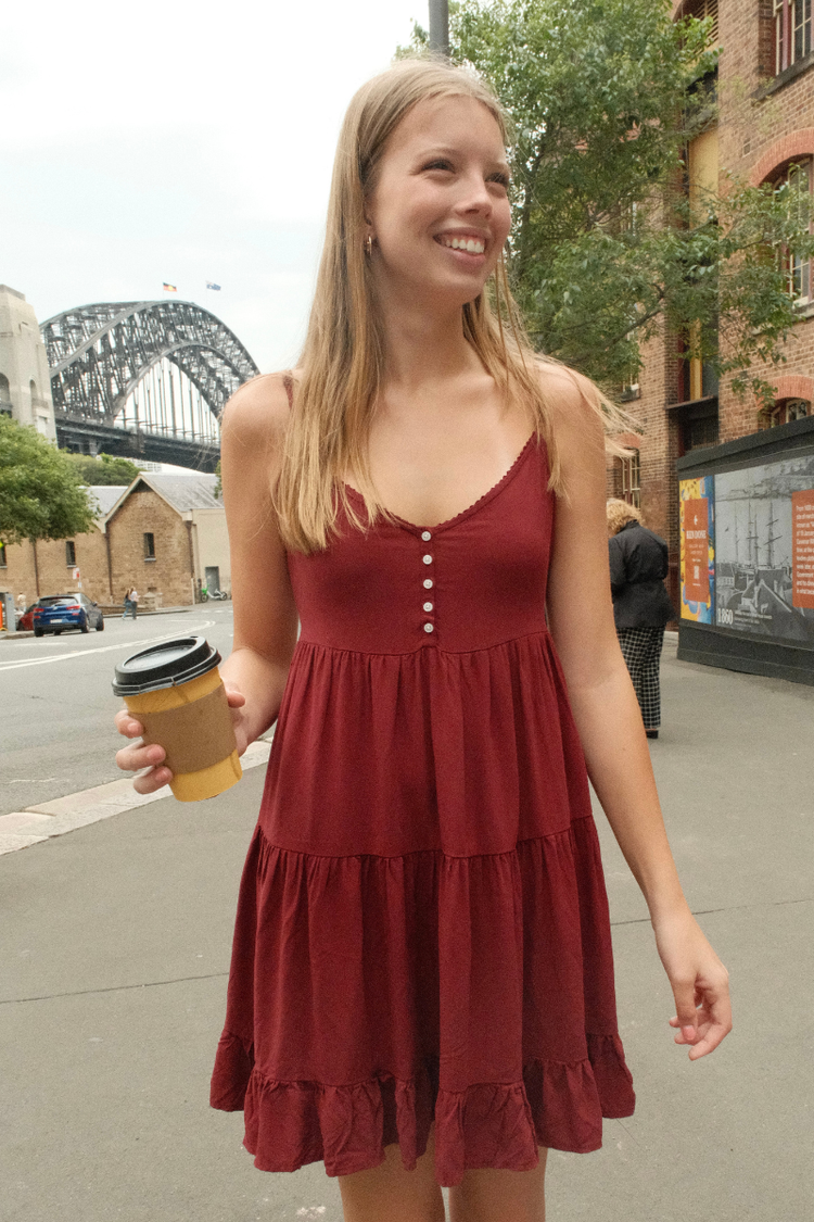 Nora Dress | Burgundy / XS/S