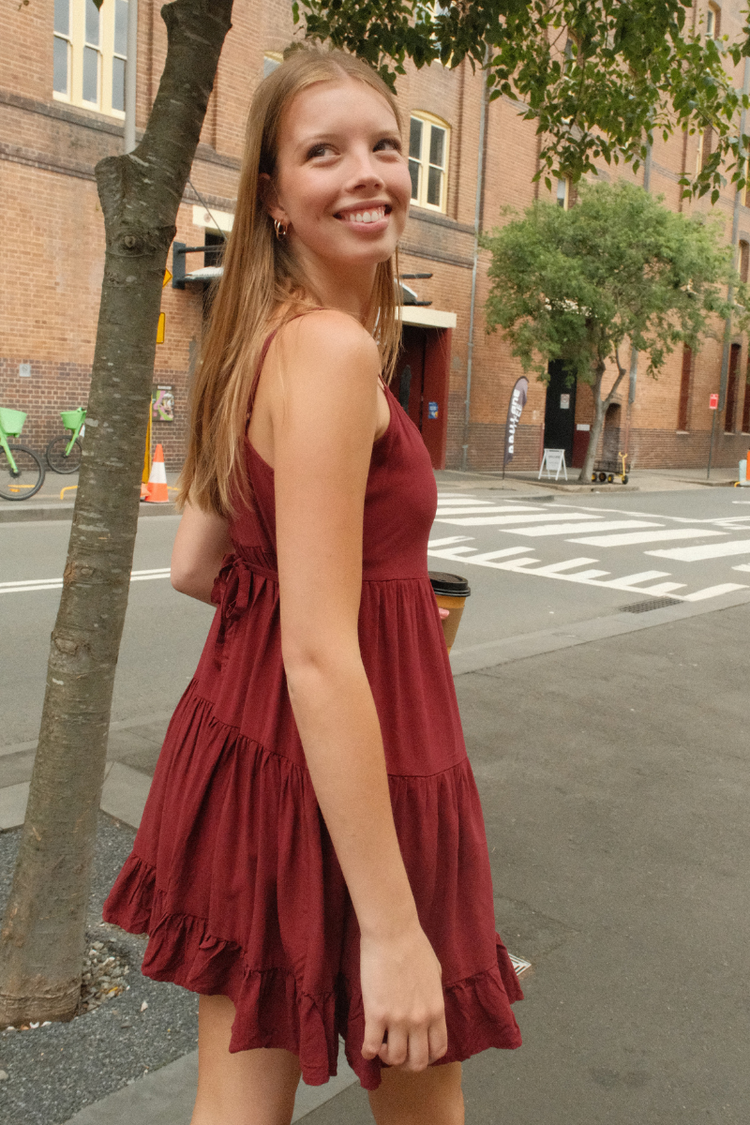 Nora Dress | Burgundy / XS/S