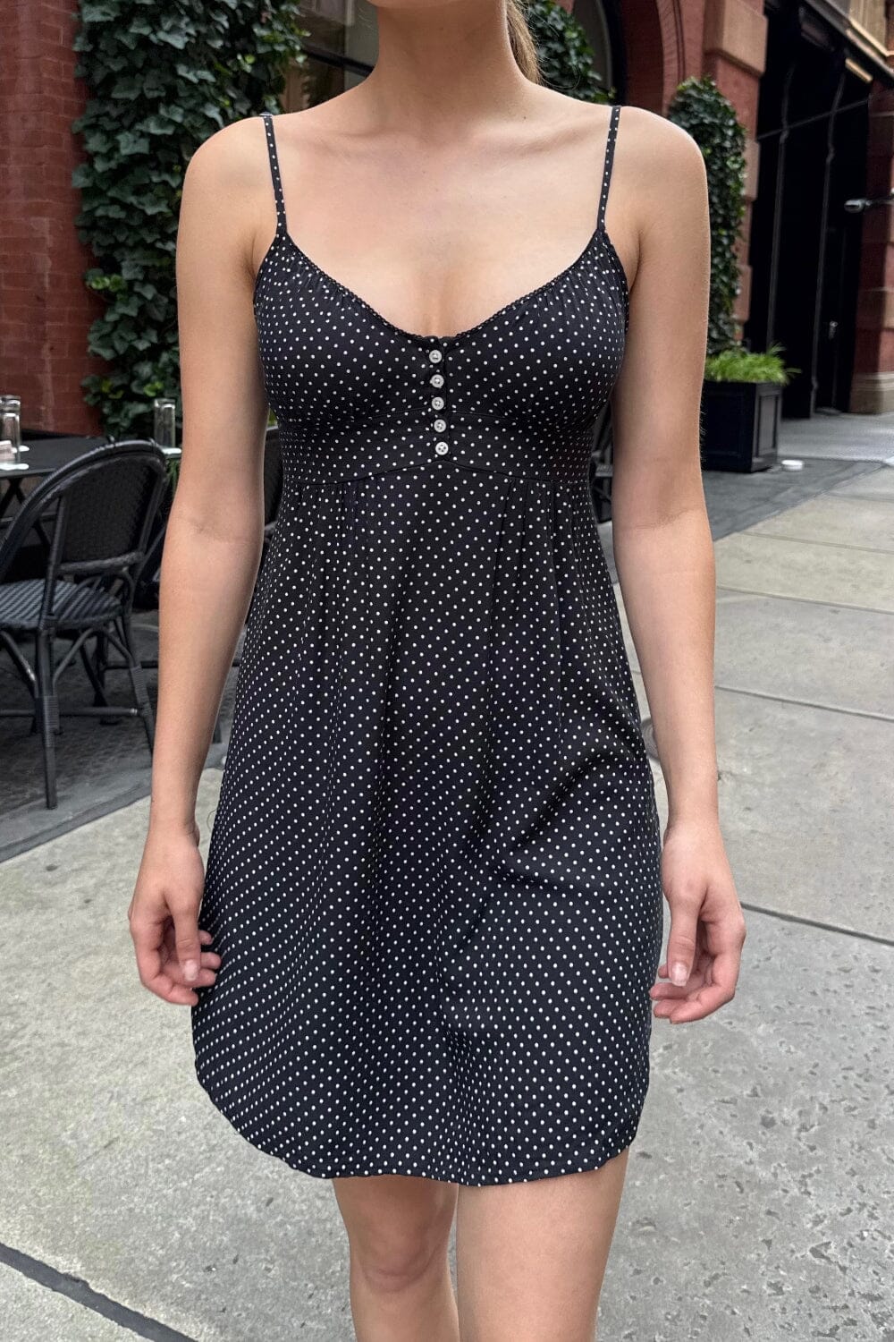 Arianna  Polka Dots Dress | Navy White Polka Dots / S