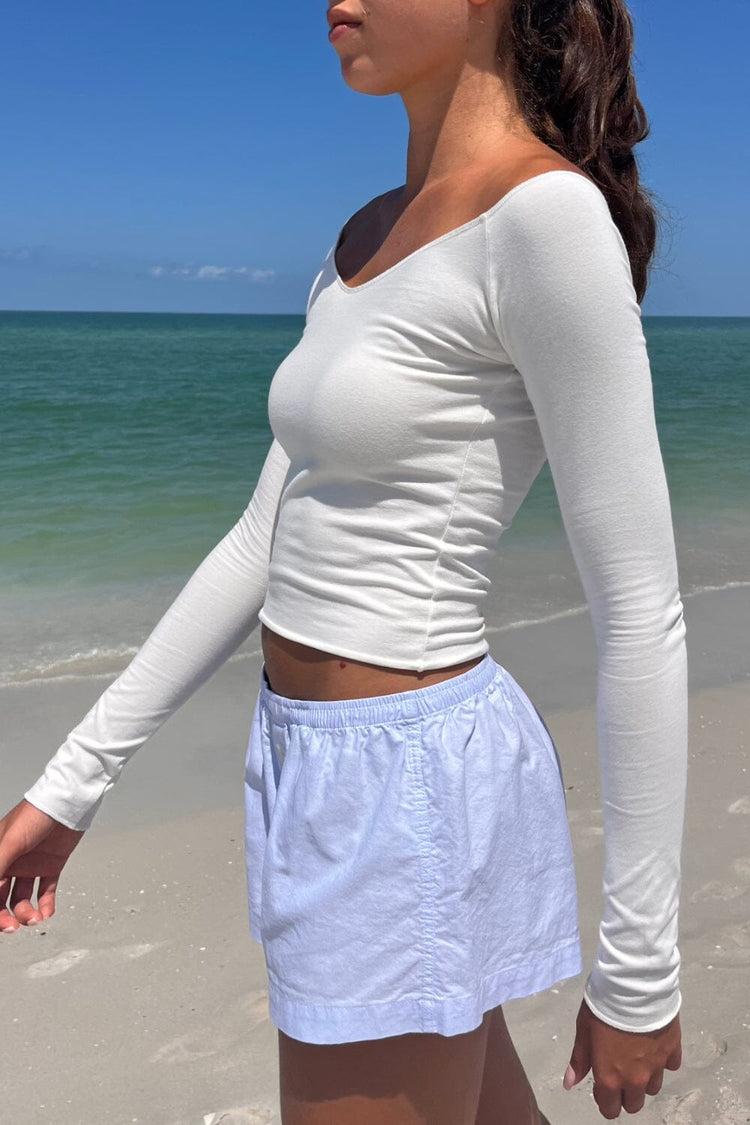 Mayson V-Neck Top | White / XS/S