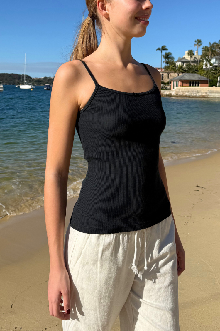 Belle Bow Tank | Black / XS/S
