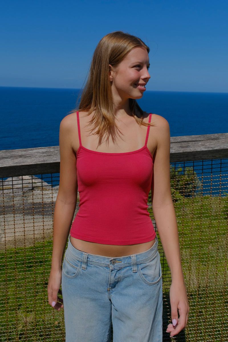 Skylar Tank Top | Bright Red / XS/S