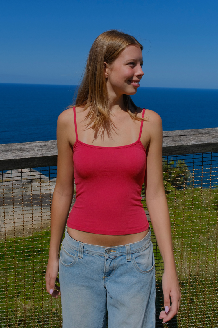 Skylar Tank Top | Bright Red / XS/S