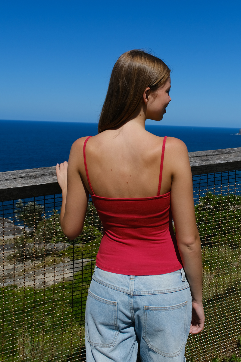 Skylar Tank Top | Bright Red / XS/S