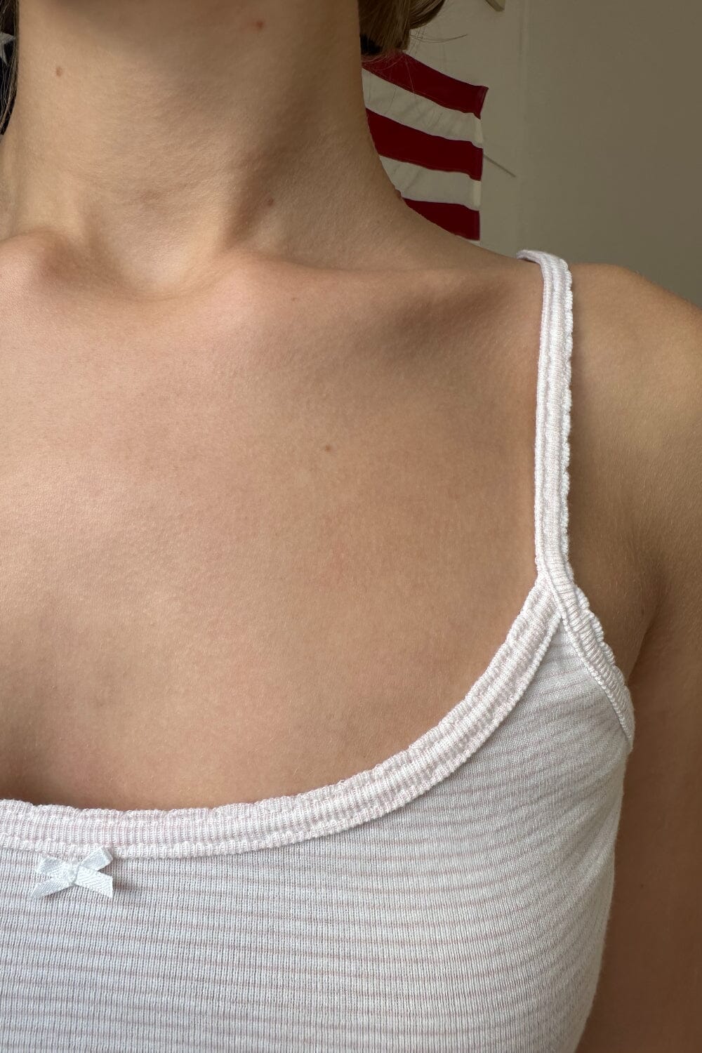 Skylar Striped Tank | Light Pink White Stripes / XS/S