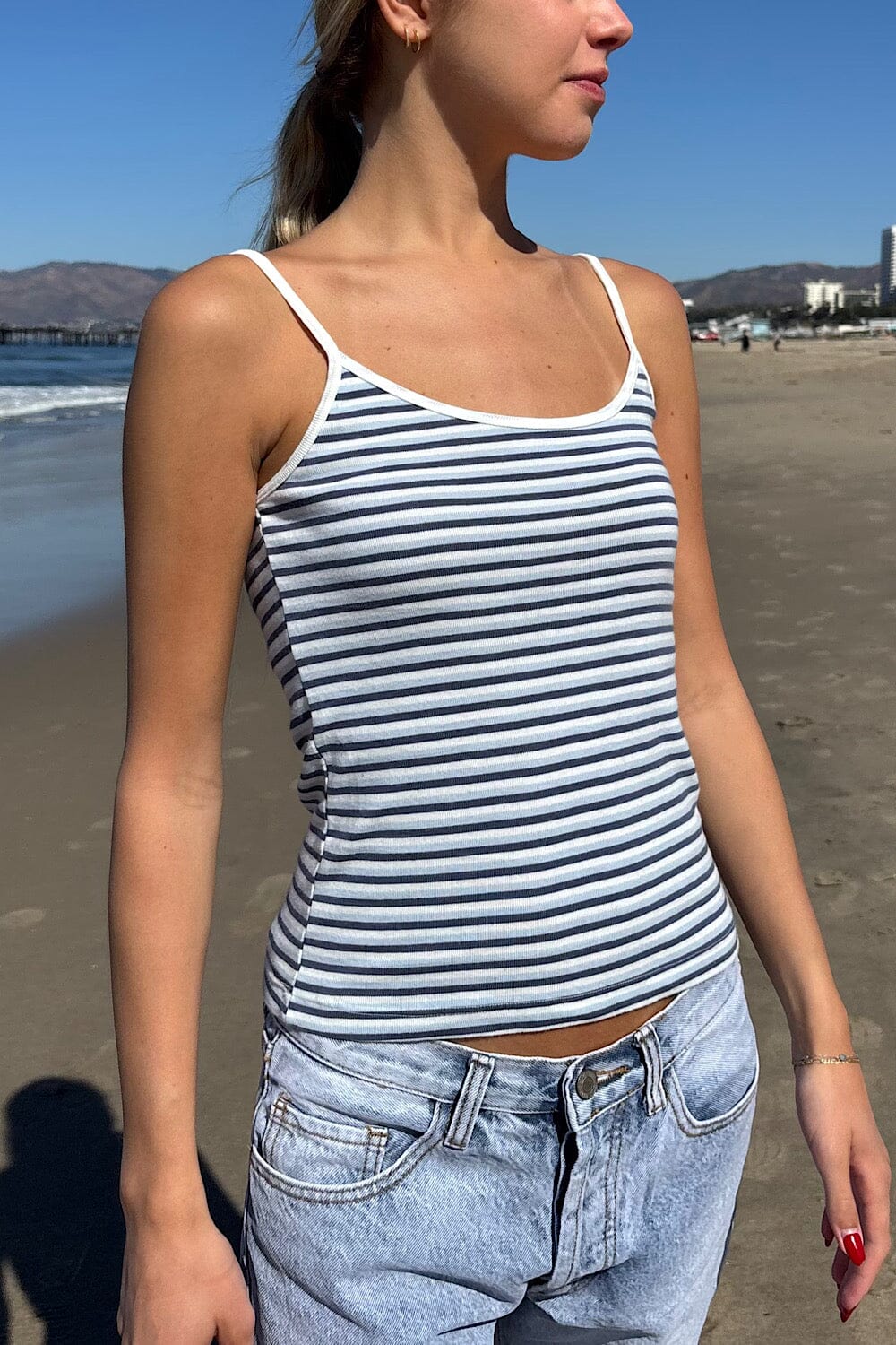 Faded Navy White Blue Stripes / XS/S