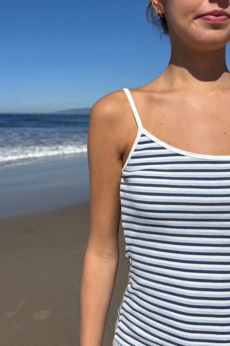 Skylar Striped Tank | Faded Navy White Blue Stripes / XS/S