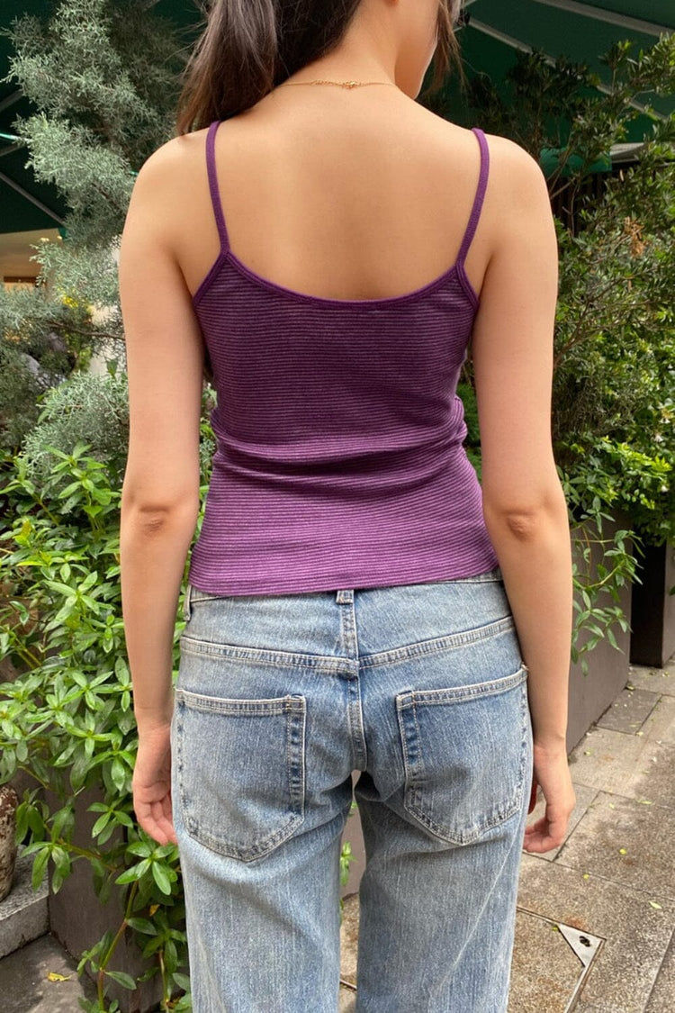 Skylar Striped Tank | Deep Purple / XS/S