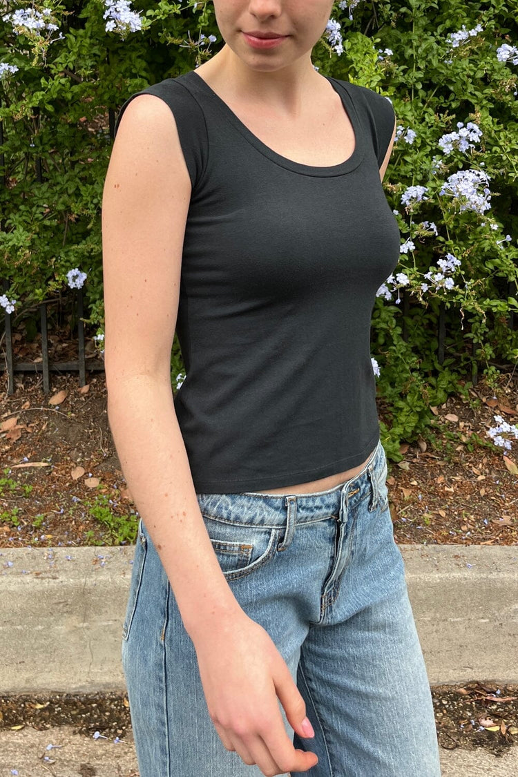 Zelly Basic Top | Black / XS/S