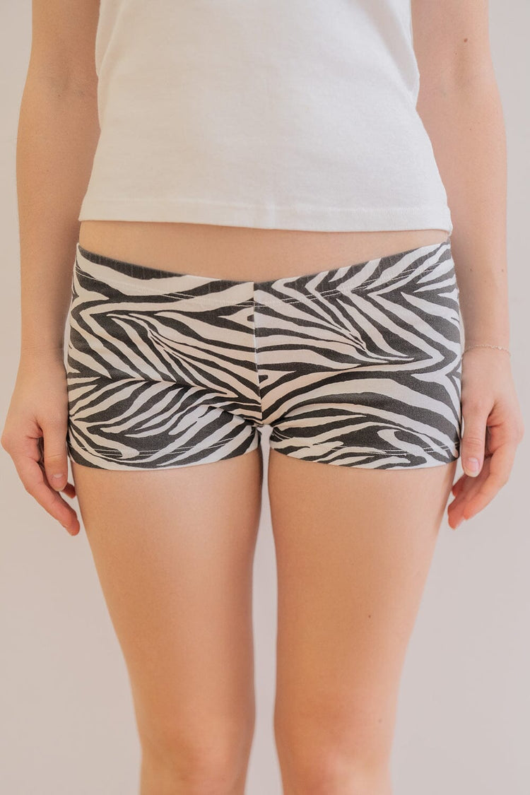 Boy Shorts Zebra Underwear | Zebra Print / XS/S