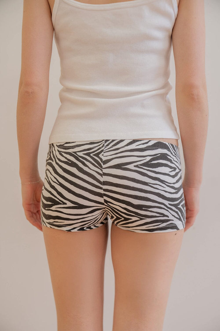 Boy Shorts Zebra Underwear | Zebra Print / XS/S