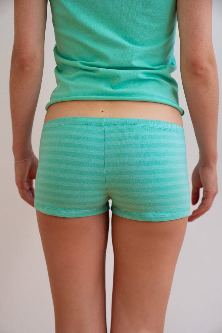 Striped Boxer Underwear | Teal Stripes / XS/S