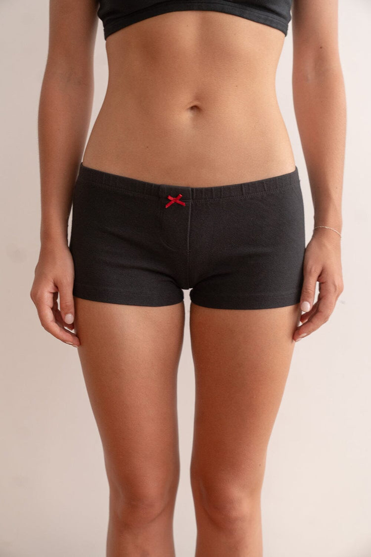 Bow Boxer Underwear | Black / XS/S