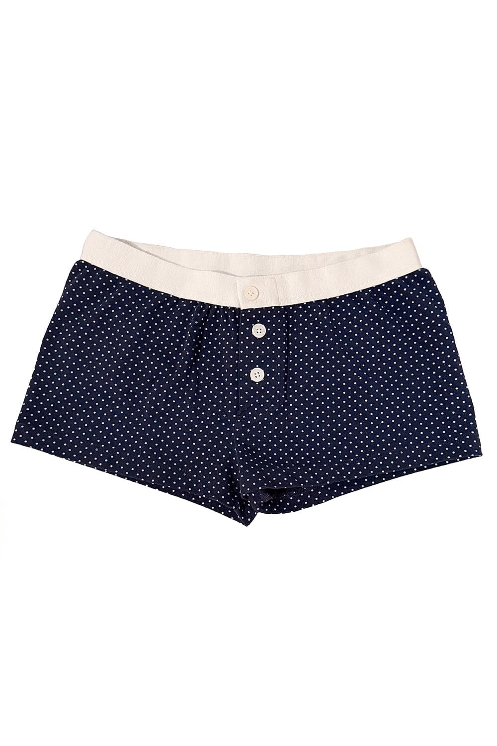 Boy Short Polka Dot Underwear | Navy With White Polka Dots / XS/S
