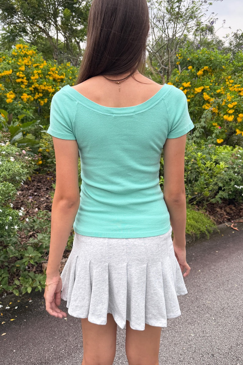 Ginny Top | Seafoam Teal / XS/S