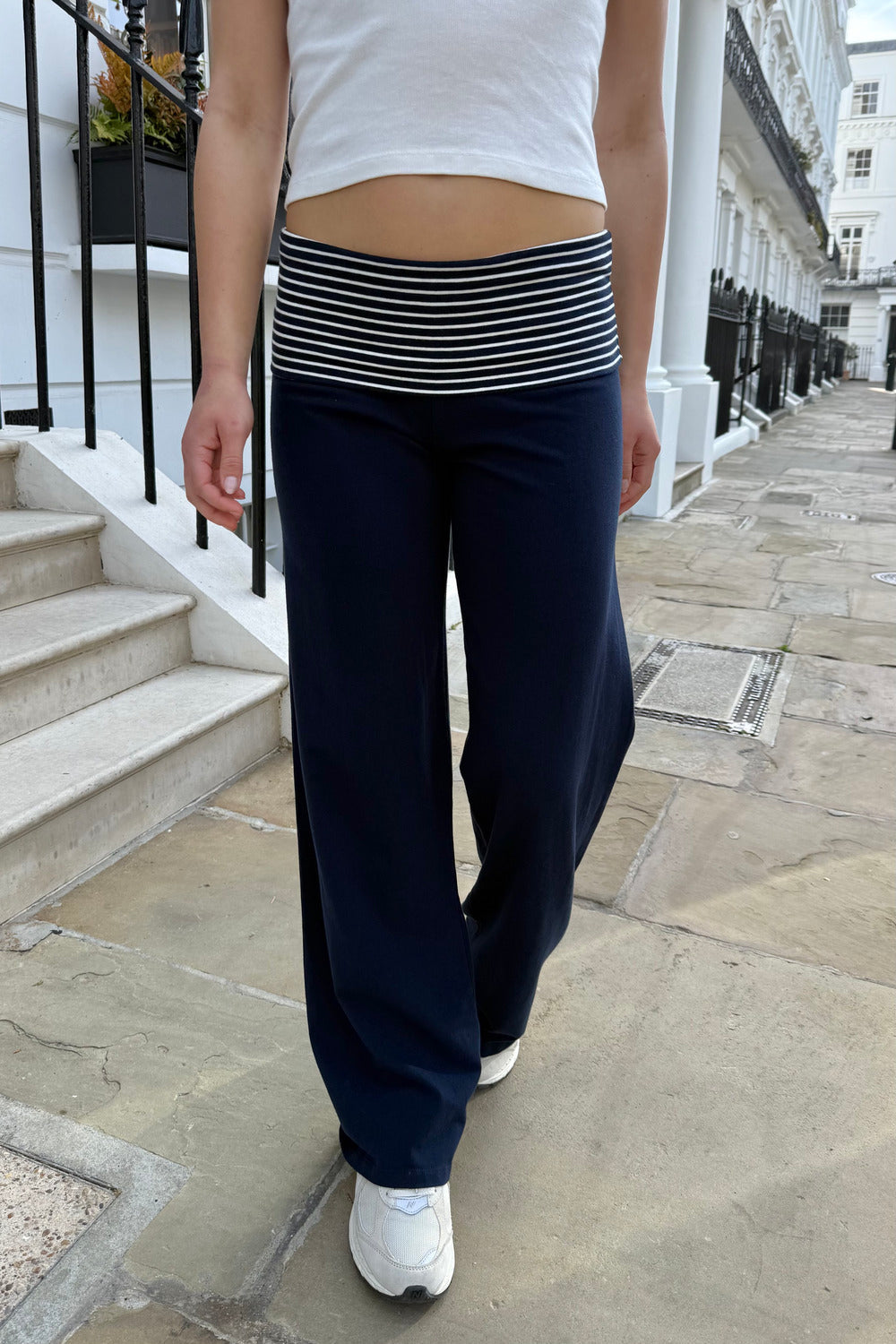 Priscilla Stripe Pants | Blue Navy / XS/S