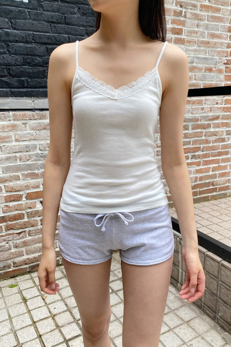 Aden Lace Button Tank | White / XS/S
