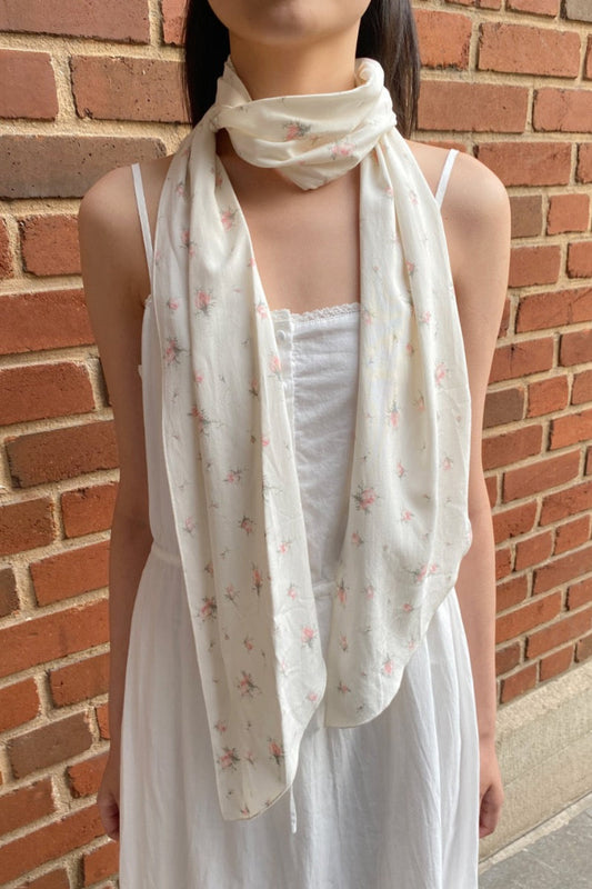 Ivory With Pink And Green Floral