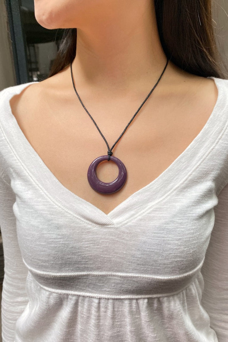 Rope necklace | Dark Purple