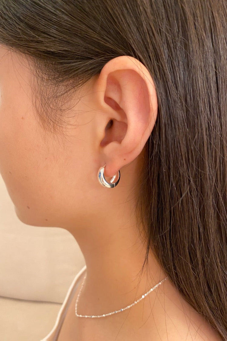 Mini Hoop Earrings | Silver