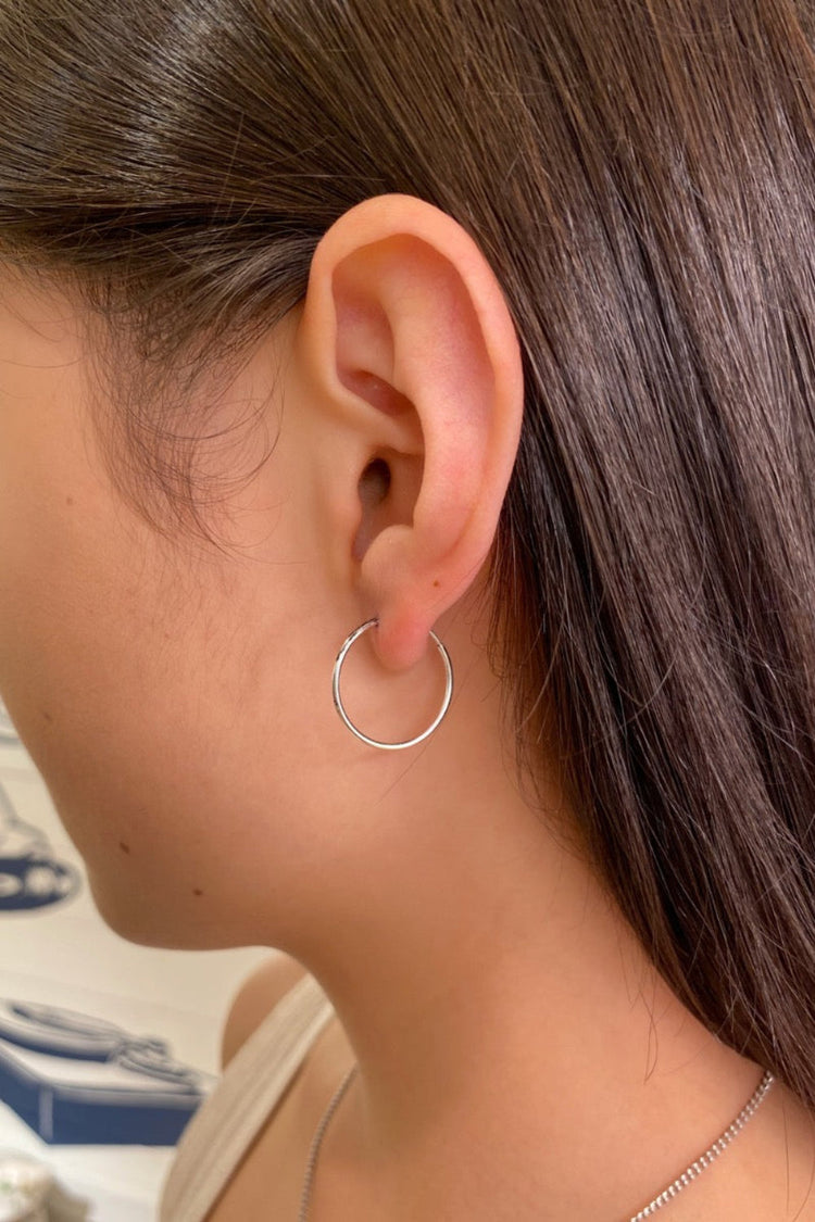 Silver Hoop Earrings | Silver