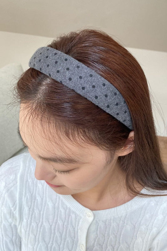 Grey Black Polka Dots