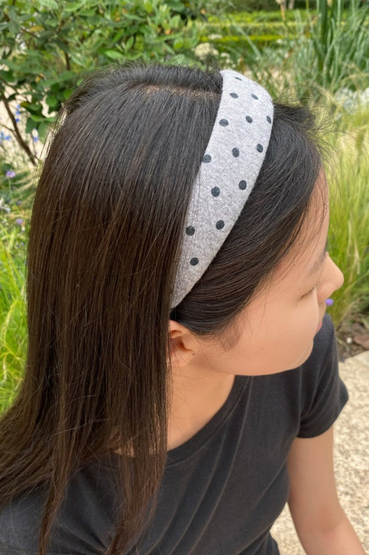 Grey And Black Polka Dots