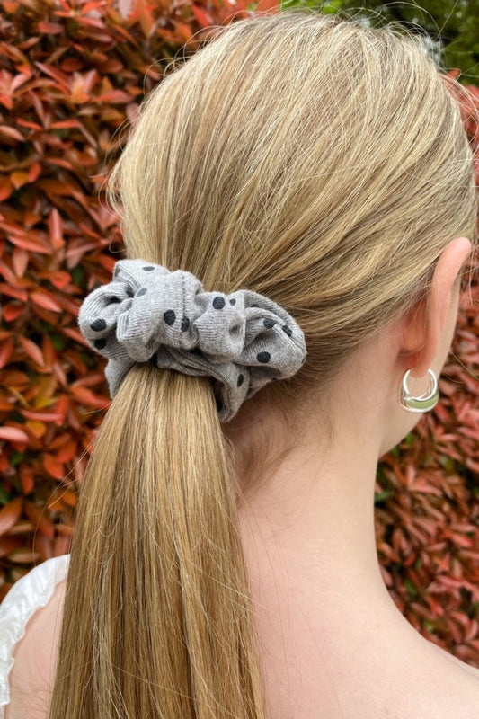 Grey And Black Polka Dots
