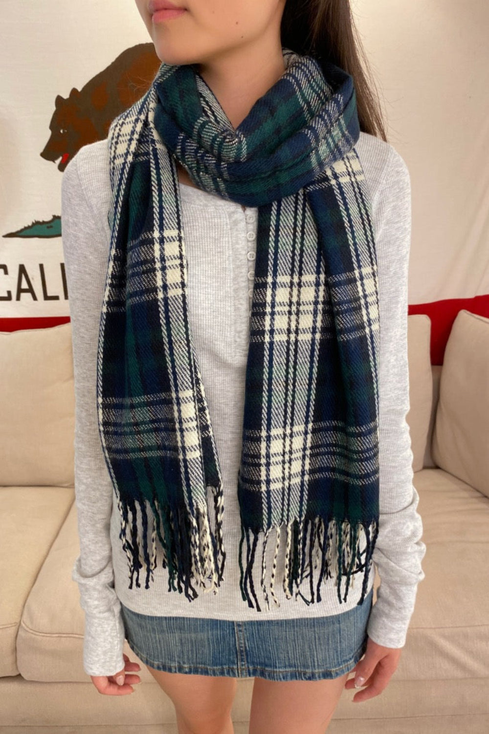 Green And Navy Plaid