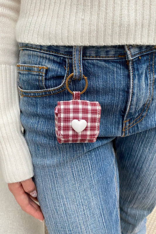 Burgundy White Plaid