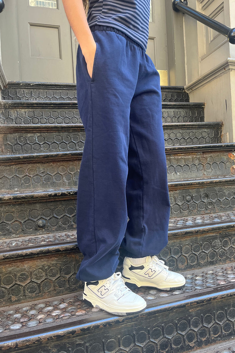 Rosa Cotton Sweatpants | Navy Blue / S