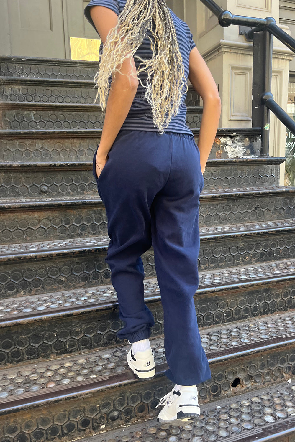 Brandy melville navy blue sweatpants hot sale