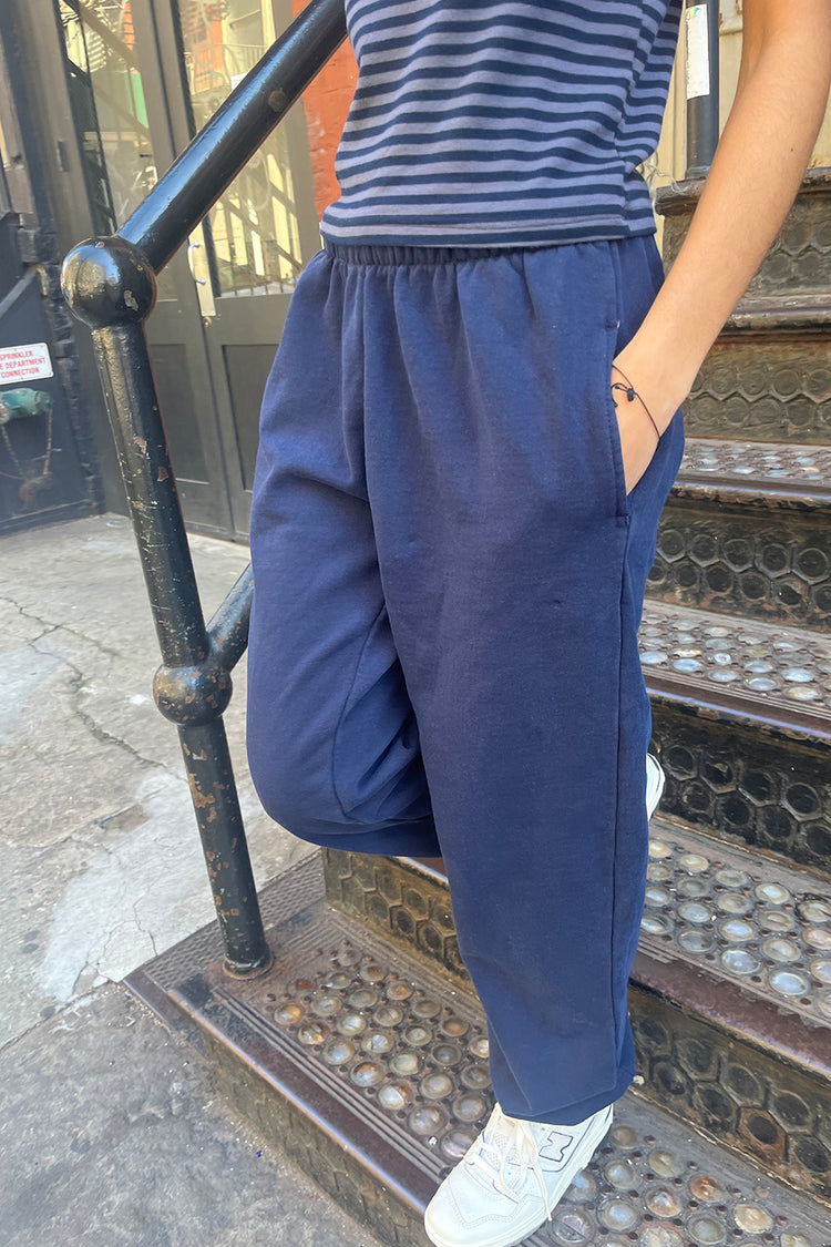 Rosa Cotton Sweatpants | Navy Blue / S