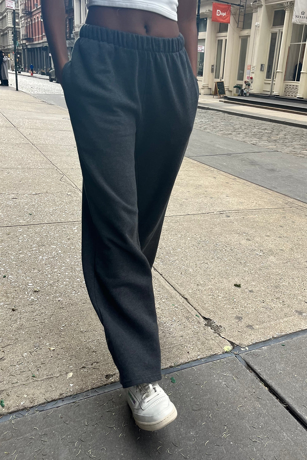 Brandy Melville Tilden Pants Striped High Rise White … - Gem