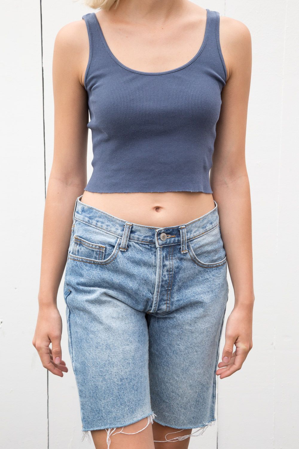 Faded Navy Blue / Cropped Fit