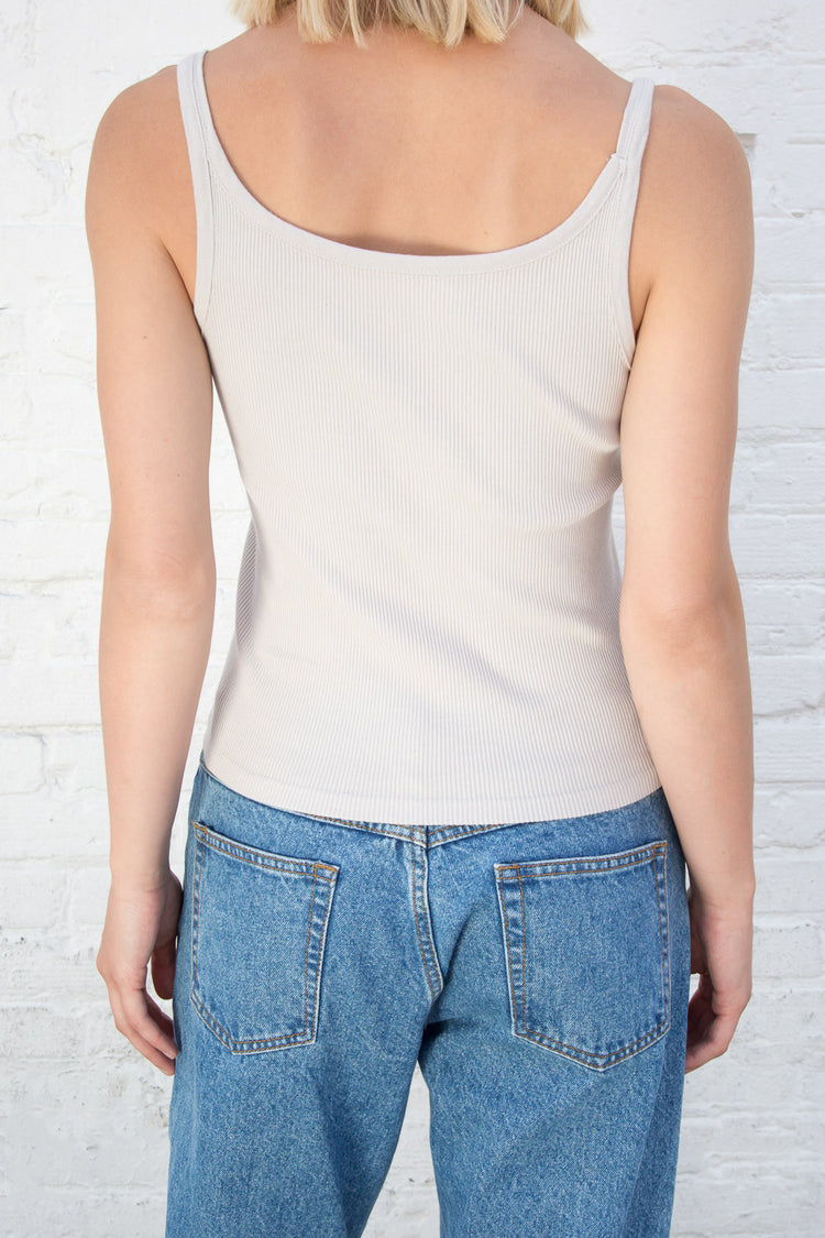Beyonca Long Tank | Taupe / Regular Fit