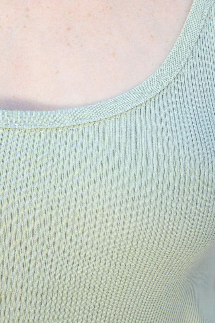 Beyonca Long Tank | Mint Green / Regular Fit